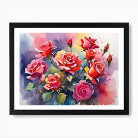 Roses In A Vase 1 Art Print