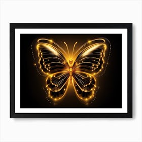 Golden Butterfly 102 Art Print