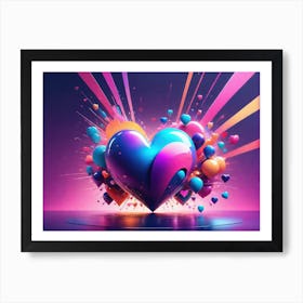 Colorful Heart Creative Art Print 14 Art Print