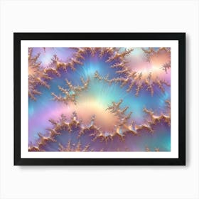 Abstract Image Featuring A Vibrant, Colorful Pattern Of Swirling Lines And Shapes Art Print