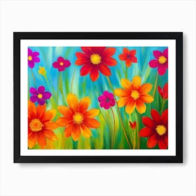 Colorful Flowers 1 Art Print