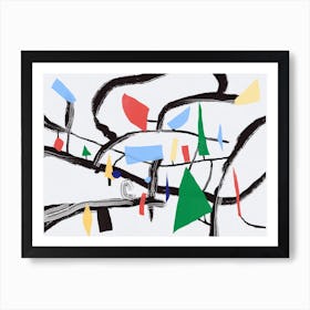 Abstract leaves composition Art Print