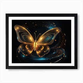 Golden Butterfly 22 Art Print