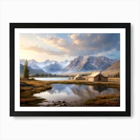 Tents In The Mountains Art Print