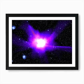 Quasar and galaxies 1 Art Print