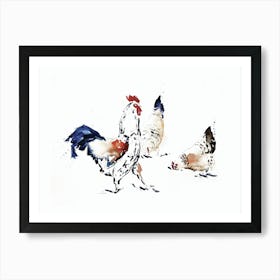 Roosters 1 Art Print