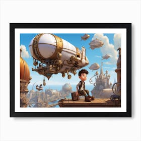 Steampunk City Art Print