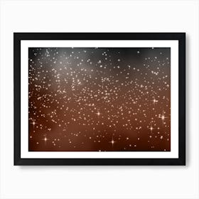 Grey And Brown Tone Shade Shining Star Background Art Print