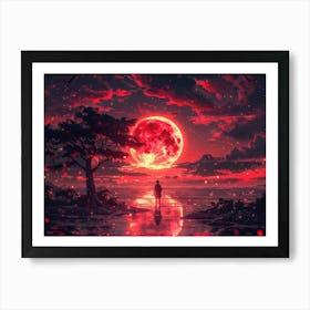 Red Moon 9 Art Print