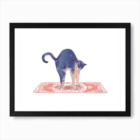 Cat Stretch - Animal Yoga Art Print