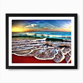 Sunset At The Beach 17 Art Print