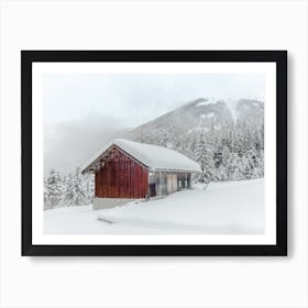 Red Mountain Barn Art Print