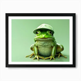 Frog In Hat Art Print