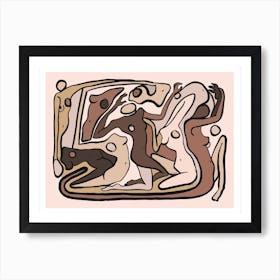 Psychedelic Nudes Shades Bright Art Print