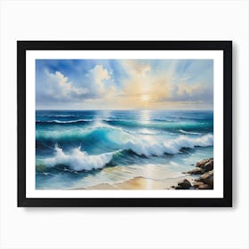 Sunrise At The Beach Art Print