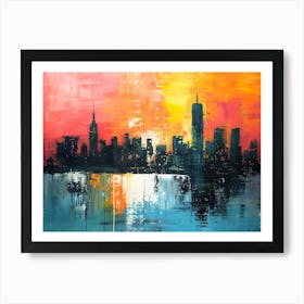 abstract New York cityscape 1 Art Print