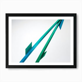 Abstract Concept Of Dynamic Arrows Representing Growth And Progression Intertwined Lines Forming A (3) Art Print