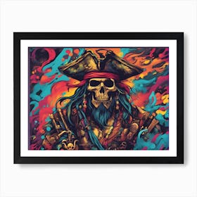 Pirates of Caribbean illustration Art Print