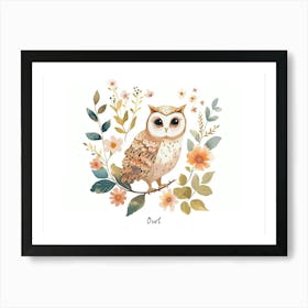Little Floral Owl 2 Poster Art Print