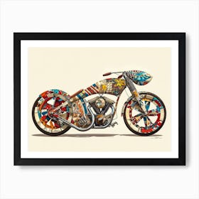 Vintage Colorful Scooter 9 Art Print