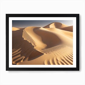 Artistic Patterns Carved By Wind Blown Sand Dunes Art Print