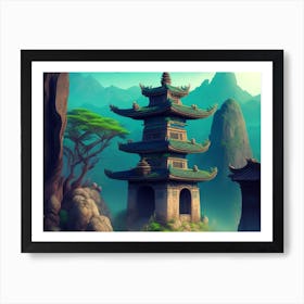 Asian Pagoda Art Print