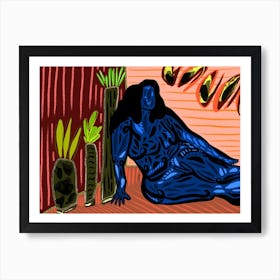 Blue Woman 11 Art Print