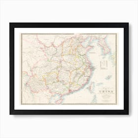 Map Of China (1848) Art Print