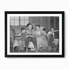 Family Of Ray Halstead, Fsa (Farm Security Administration) Rehabilitation Borrower, Dead Ox Flat, Malheur Coun Art Print