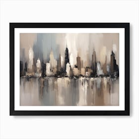 Abstract City Skyline 2 Art Print