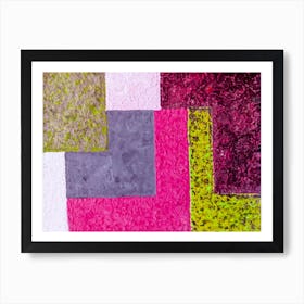 Abstract Painting, Abstract Painting, Acrylic On Canvas, Pink Color Art Print