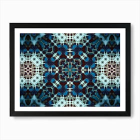 The Dark Blue Pattern Is Symmetrical Art Print