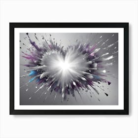 Abstract Image Of A Colorful Paint Explosion, Resembling A Burst Of Energy Or A Supernova Art Print