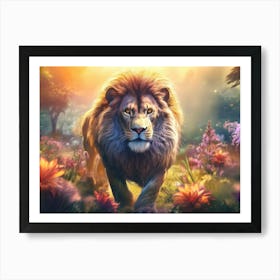 Majestic Lion 03 - AfriDesigns Art Print