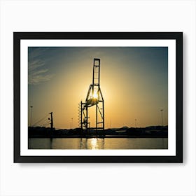 Industrial Flair At Malaga Port Art Print