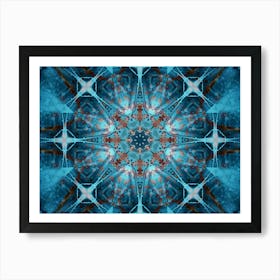 Alcohol Ink Abstraction Pattern Deep Blue 1 Art Print