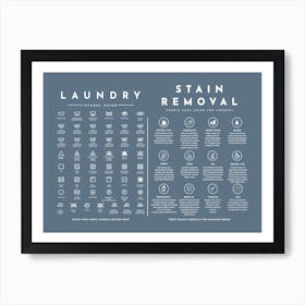 Laundry Guide With Stain Removal Grey Sky Art Print