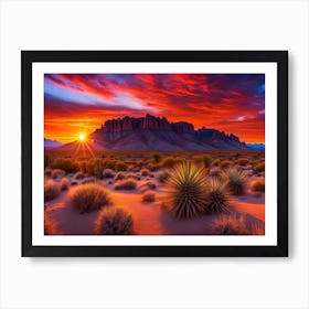 Desert Sunset 1 Art Print