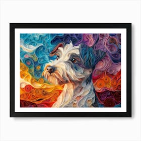 Sealyham Terrier Paper Quilling Dog Portrait Art Print