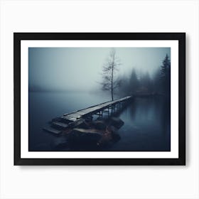 Pier In The Fog 6 Art Print