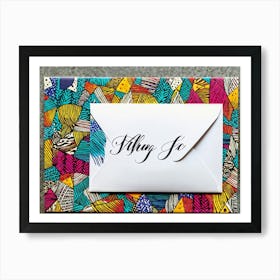 An Intricately Designed Thank You Card Detailed With Festive Typography Hues Of Vibrant Colors Dash (1) Art Print