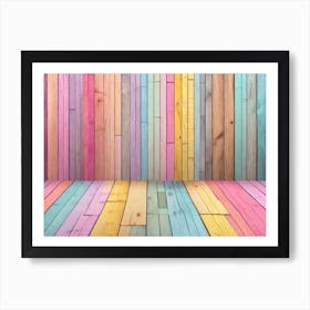 Colorful Wooden Floor 1 Art Print