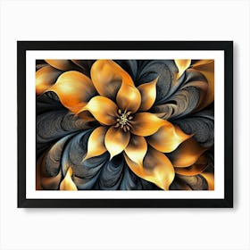 Golden Flower Art Print