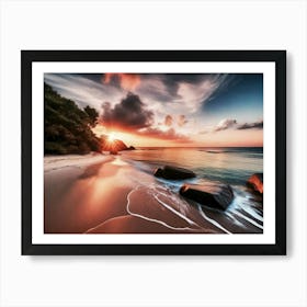 Sunset On The Beach 937 Art Print