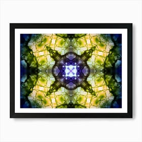 Modern Art Yellow Purple Watercolor Art Print