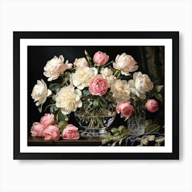 Peonies In A Vase 2 Art Print