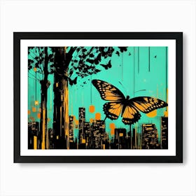 Butterfly In The City 1 Art Print