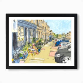 Edinburgh Cafe Art Print