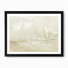 Dawning - Neutral Muted Earth Tone Abstract Painting Art Print
