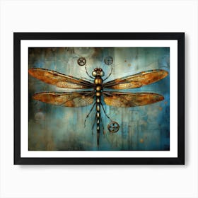 Steampunk Dragonfly Art Print